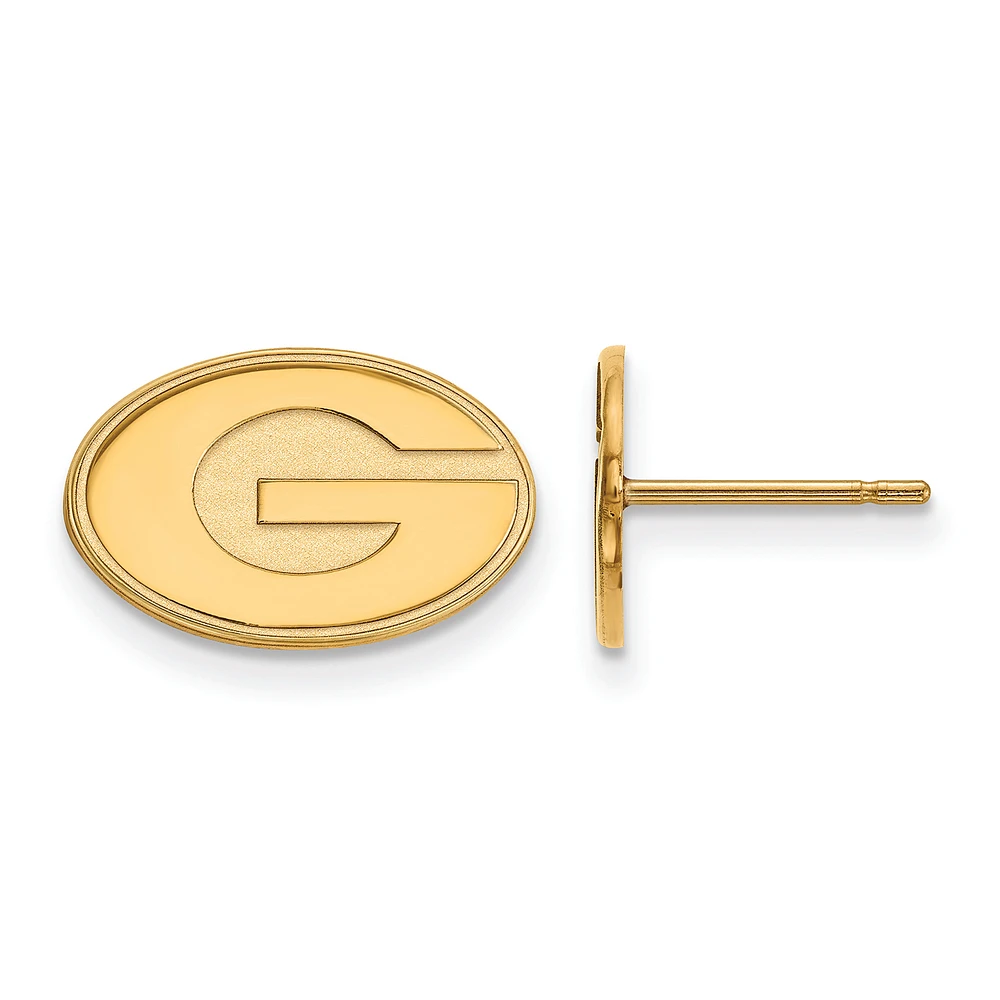 Women's Georgia Bulldogs Gold Plated XS Post Earrings