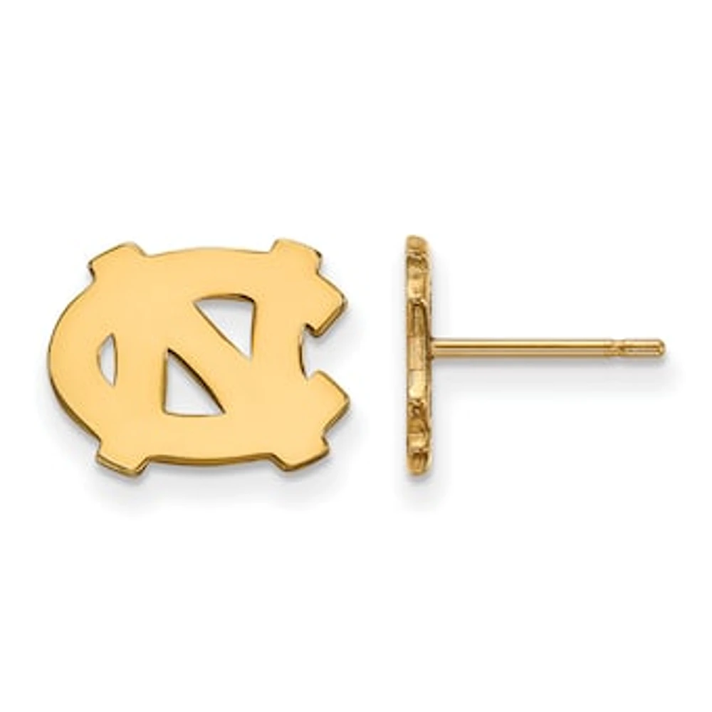Women's North Carolina Tar Heels Gold Plated XS Post Earrings