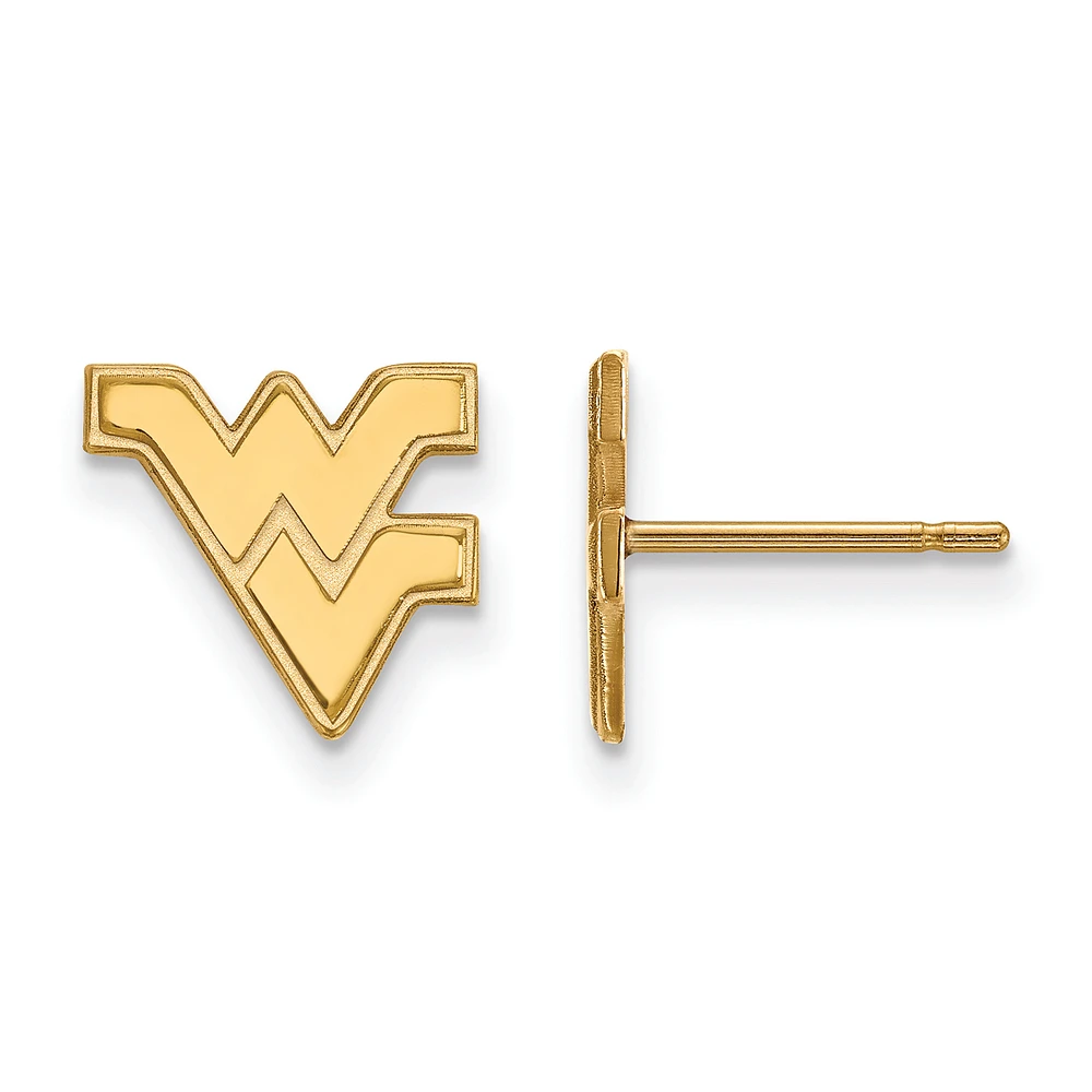 Women's West Virginia Mountaineers Gold Plated XS Post Earrings