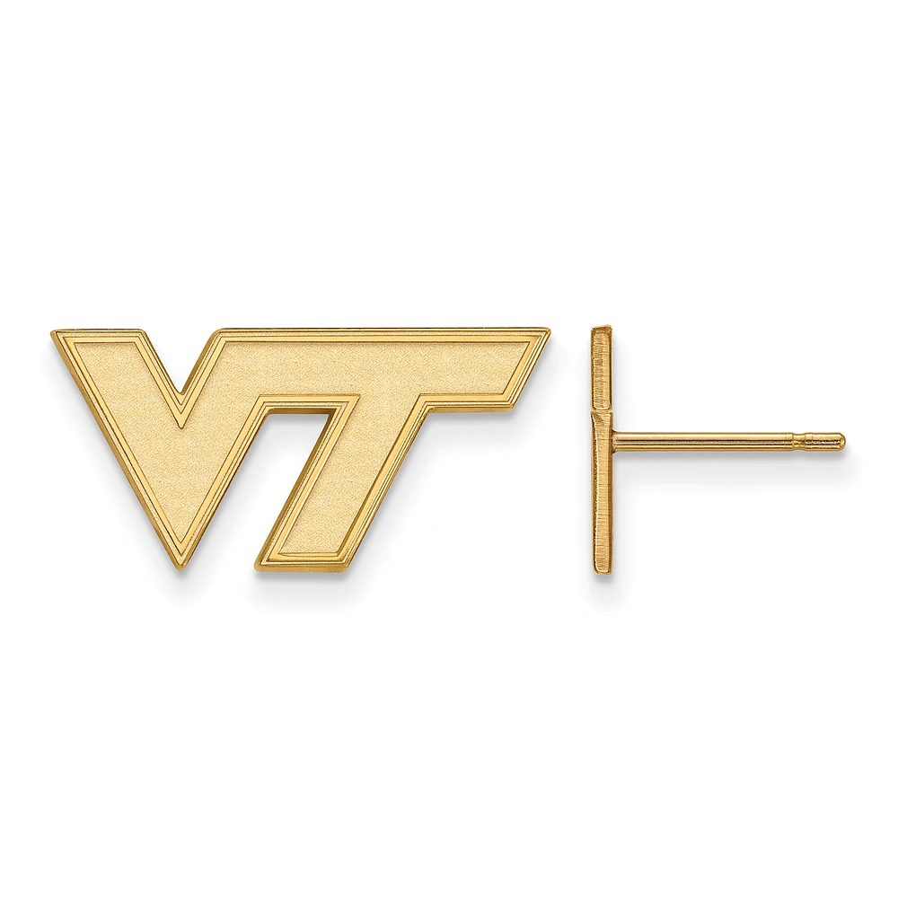 Women's Virginia Tech Hokies Gold Plated XS Post Earrings