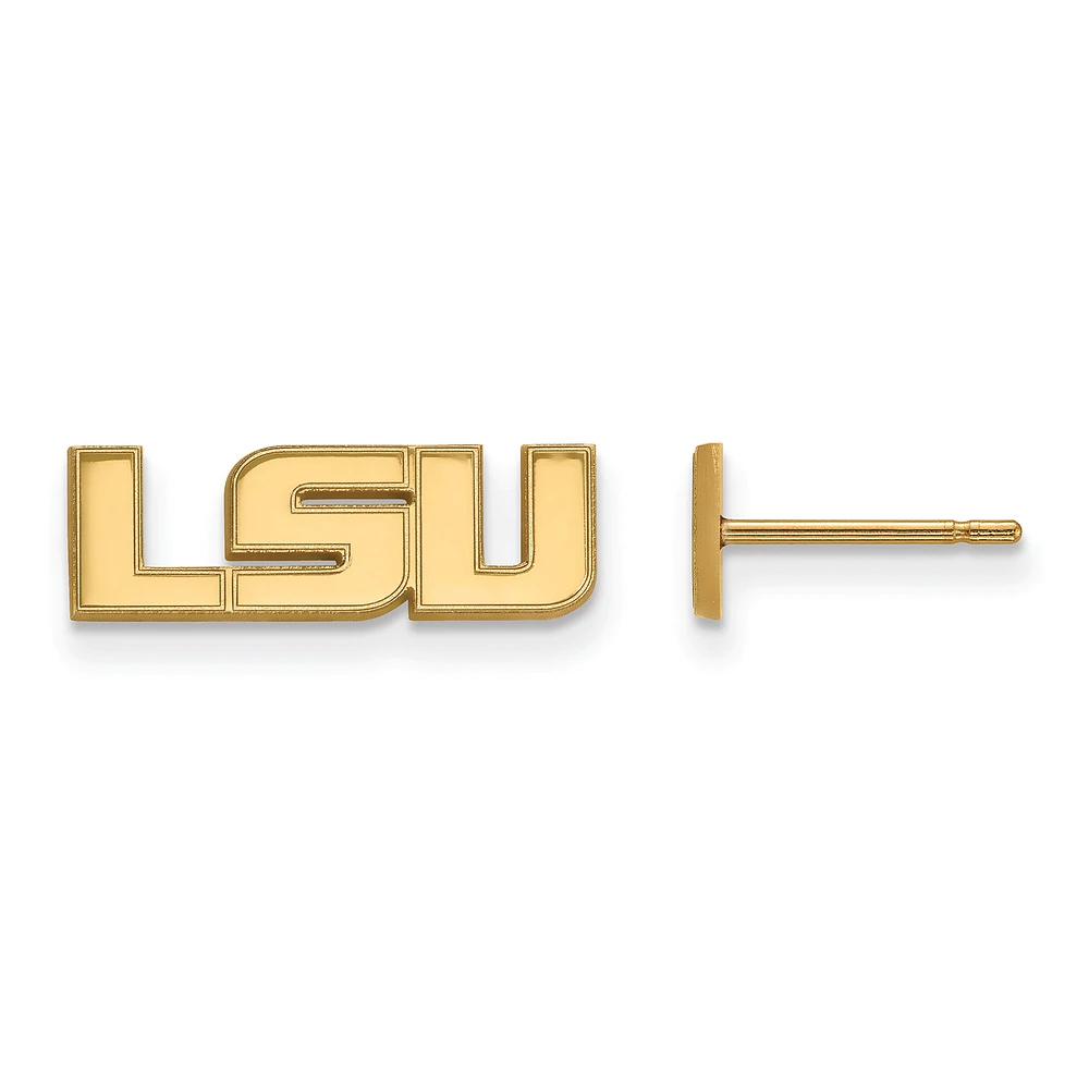 Women's LSU Tigers Gold Plated XS Post Earrings