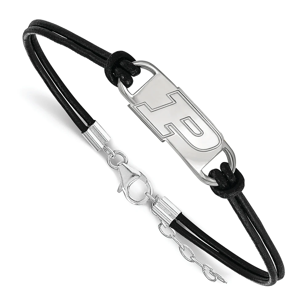 Women's Purdue Boilermakers Sterling Silver Leather Bracelet