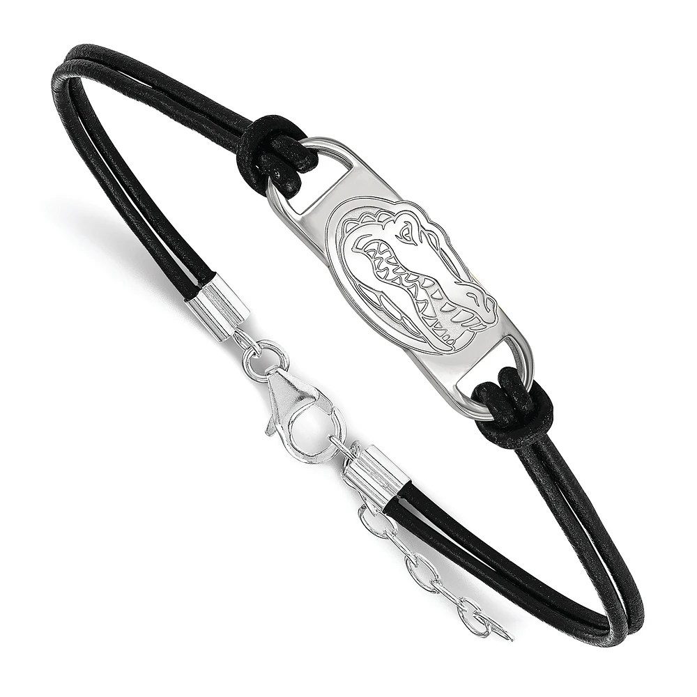 Women's Florida Gators Sterling Silver Leather Bracelet