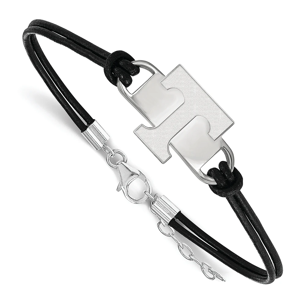 Women's Tennessee Volunteers Sterling Silver Leather Bracelet