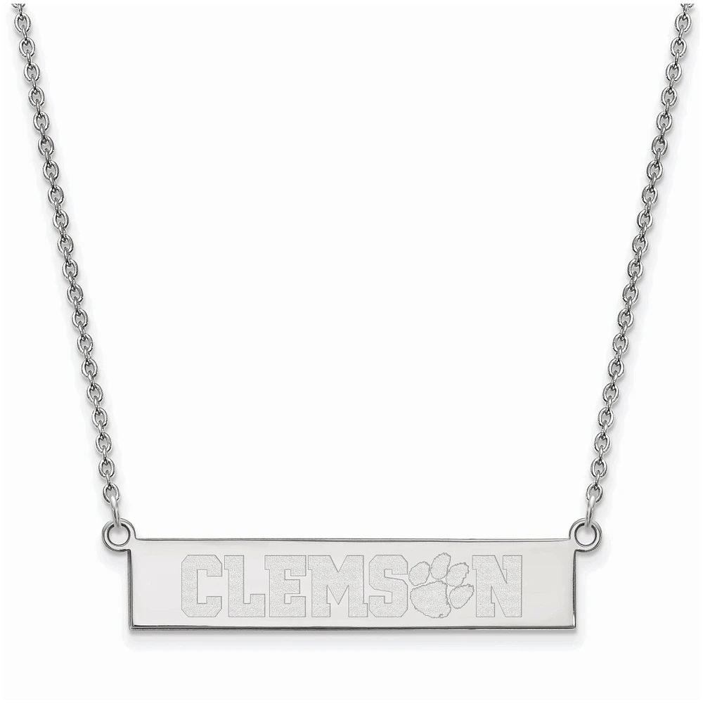 Women's Clemson Tigers Sterling Silver Small Bar Necklace