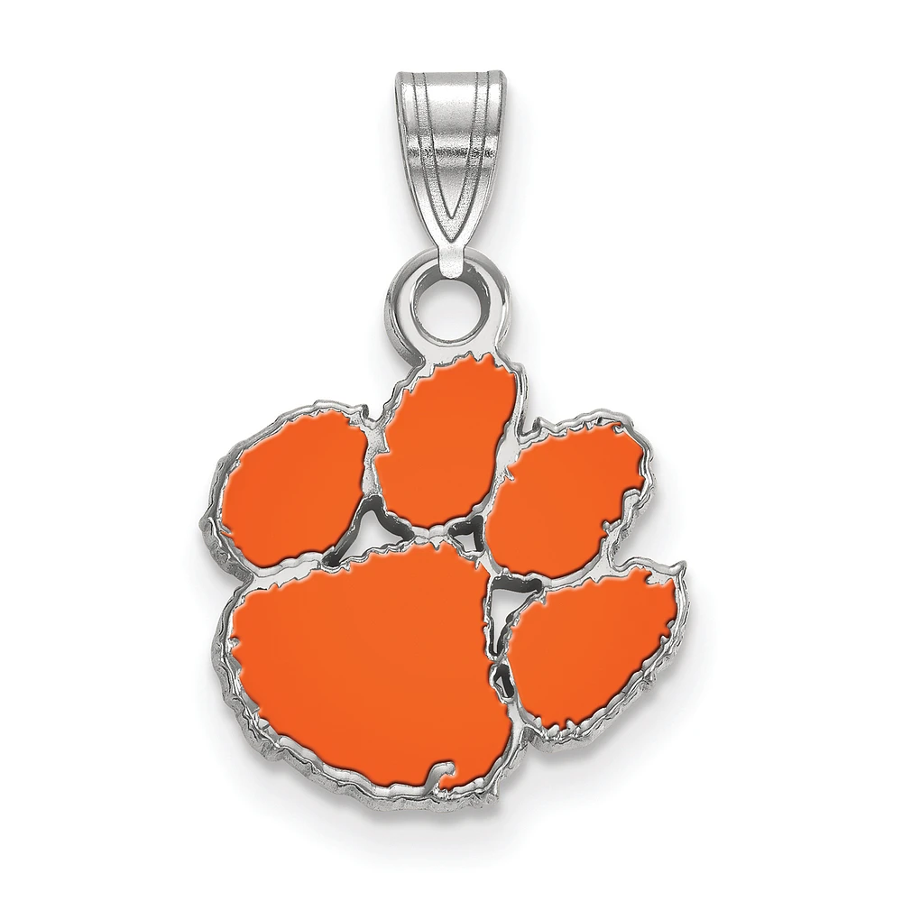 Women's Clemson Tigers Sterling Silver Small Enamel Pendant