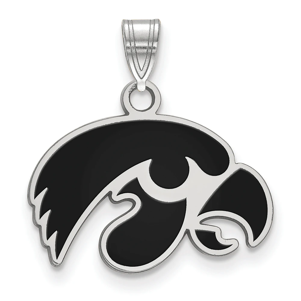 Women's Iowa Hawkeyes Sterling Silver Small Enamel Pendant