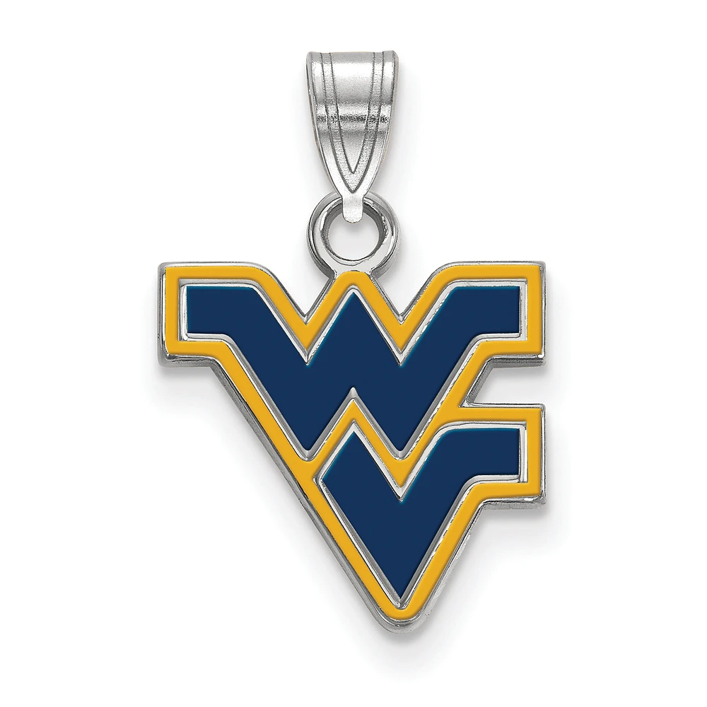 Women's West Virginia Mountaineers Sterling Silver Small Enamel Pendant