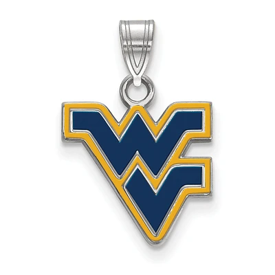 Women's West Virginia Mountaineers Sterling Silver Small Enamel Pendant