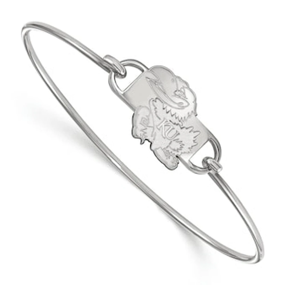 Women's Kansas Jayhawks Sterling Silver Wire Bangle