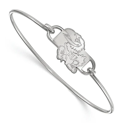 Women's Kansas Jayhawks Sterling Silver Wire Bangle