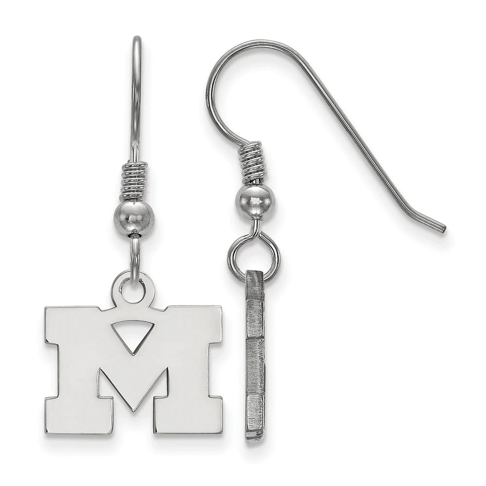 Women's Michigan Wolverines Sterling Silver XS Dangle Earrings