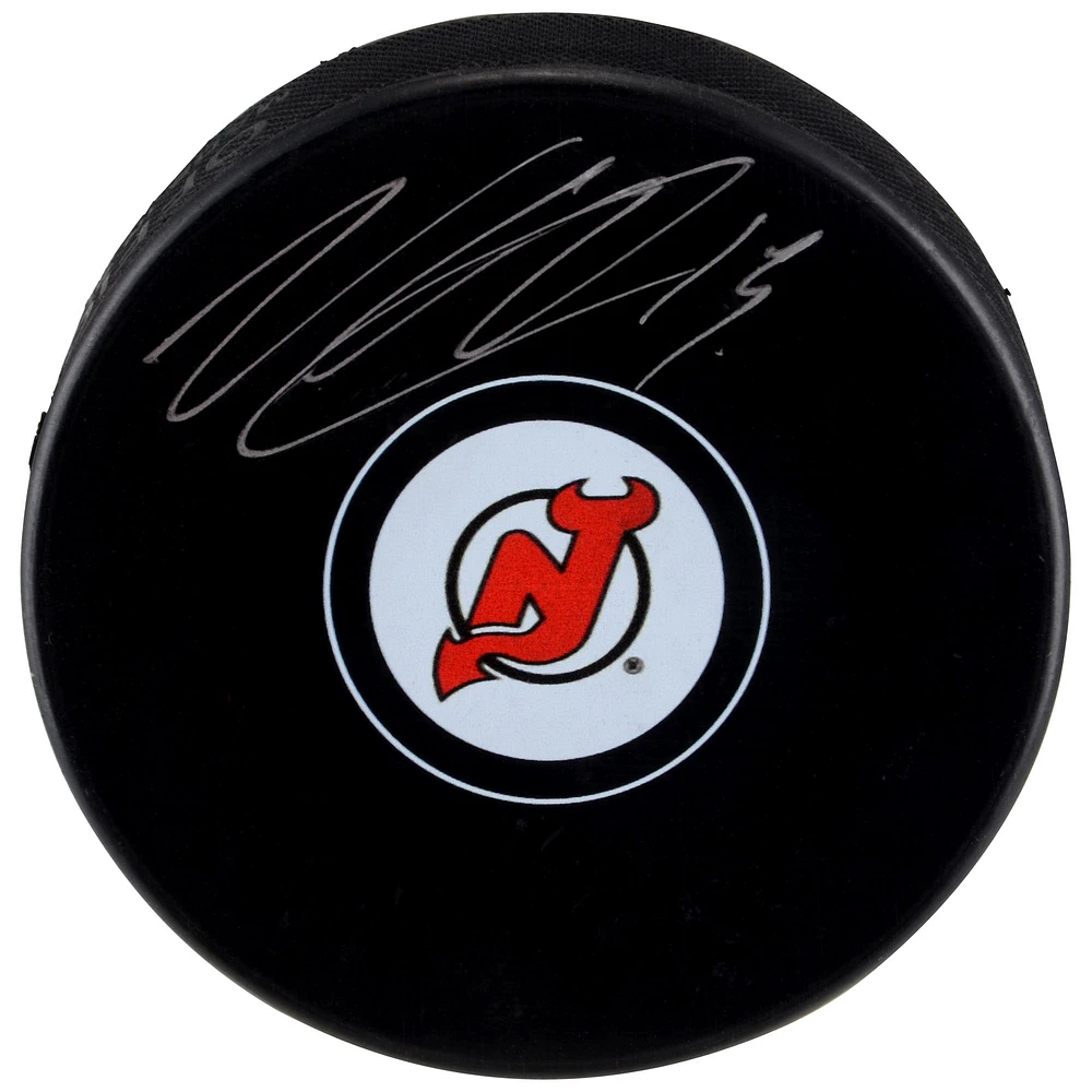 Nico Hischier New Jersey Devils Autographed Hockey Puck