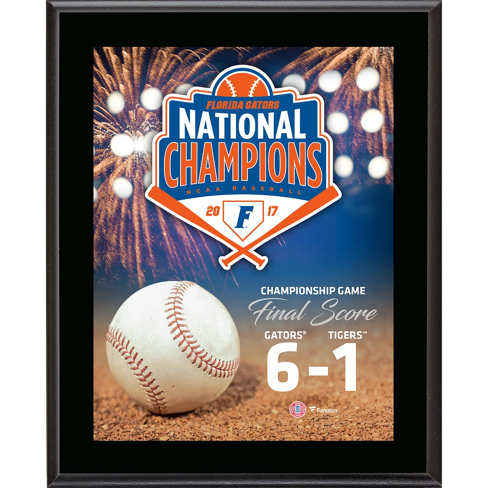 Florida Gators 2017 NCAA Men's Baseball College World Series National Champions 10.5" x 13" Sublimated Plaque