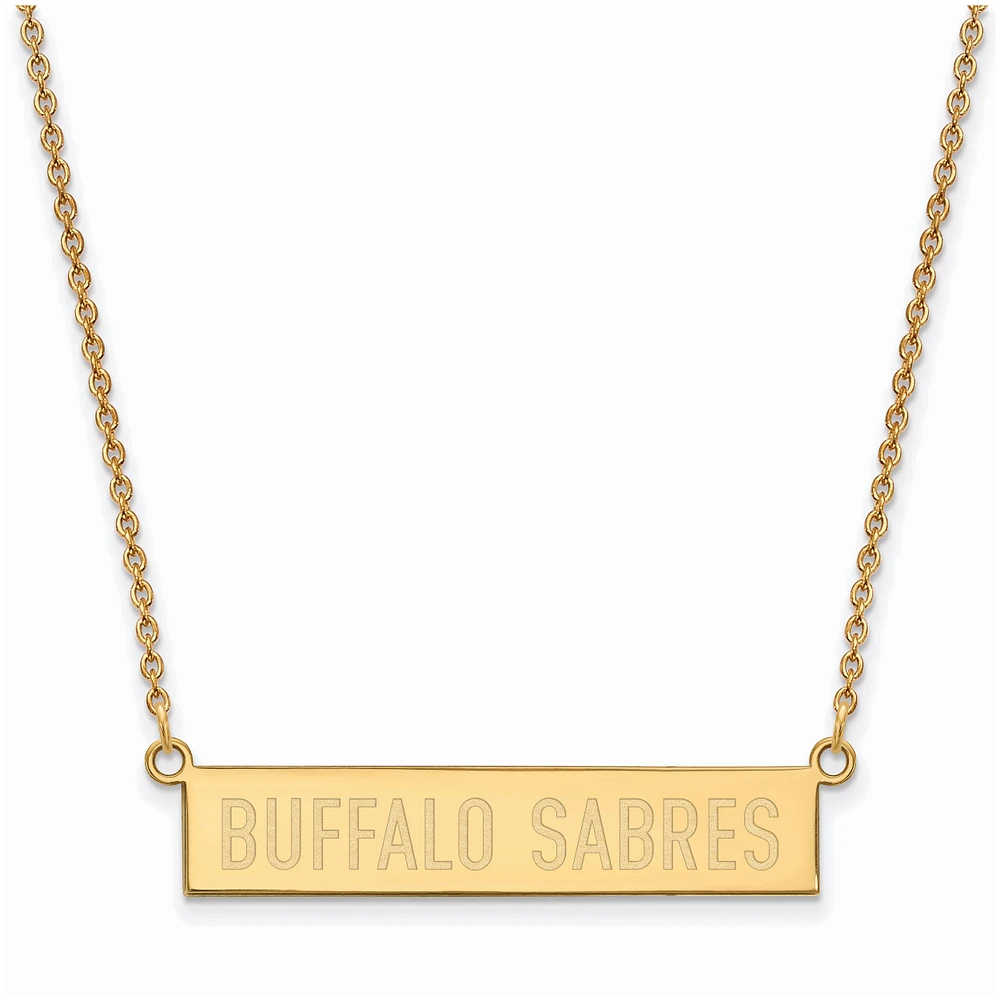 Women's Buffalo Sabres Gold Plated Small Bar Necklace