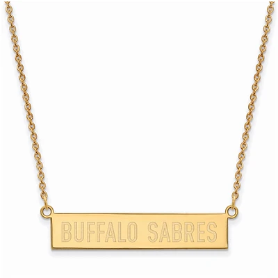 Women's Buffalo Sabres Gold Plated Small Bar Necklace