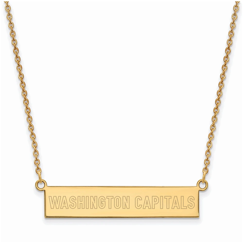 Women's Washington Capitals Gold Plated Small Bar Necklace