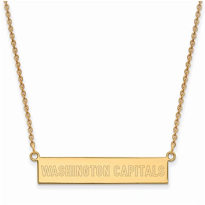 Women's Washington Capitals Gold Plated Small Bar Necklace