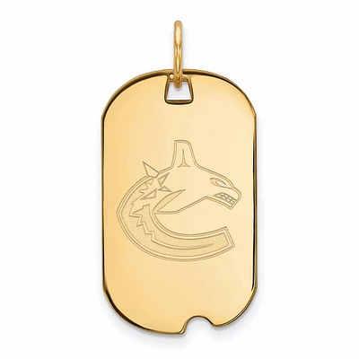 Women's Vancouver Canucks Gold Plated Small Dog Tag