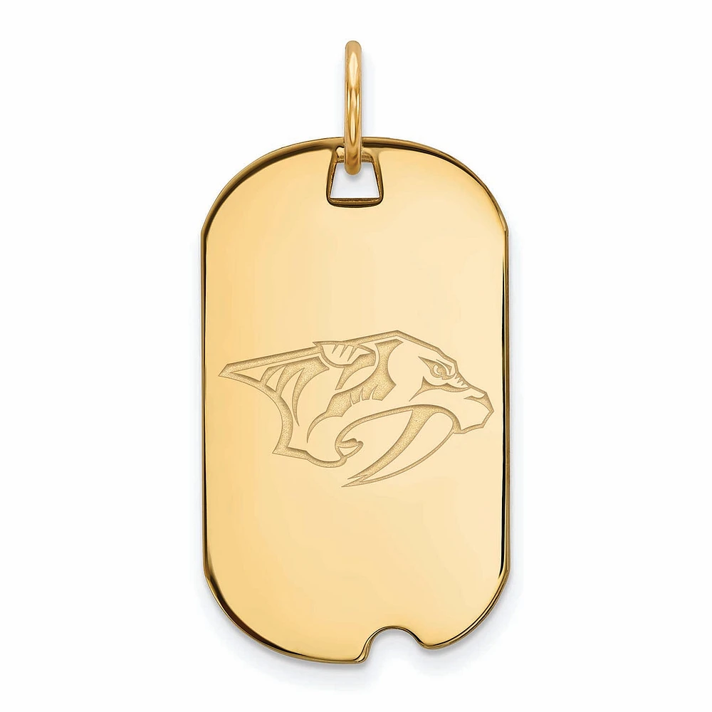Women's Nashville Predators Gold Plated Small Dog Tag