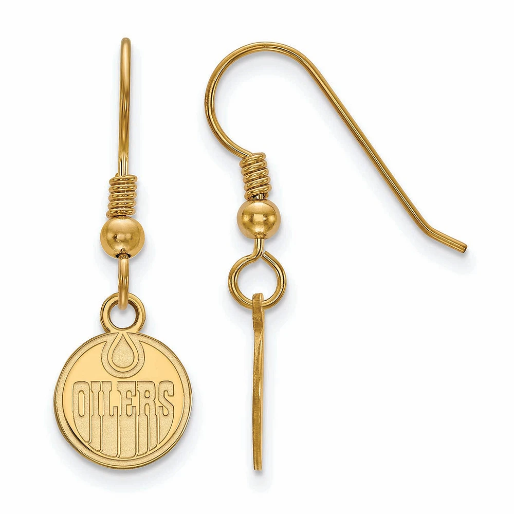 Women's Edmonton Oilers Gold Plated XS Dangle Earrings