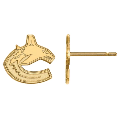 Women's Vancouver Canucks Gold Plated XS Post Earrings