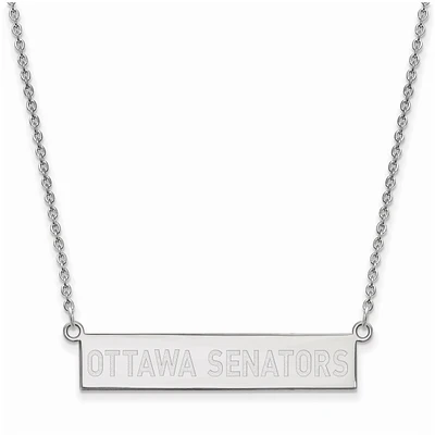 Women's Ottawa Senators Sterling Silver Small Bar Necklace