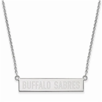 Women's Buffalo Sabres Sterling Silver Small Bar Necklace
