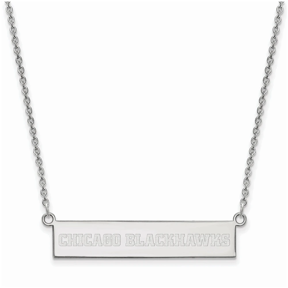 Women's Chicago Blackhawks Sterling Silver Small Bar Necklace