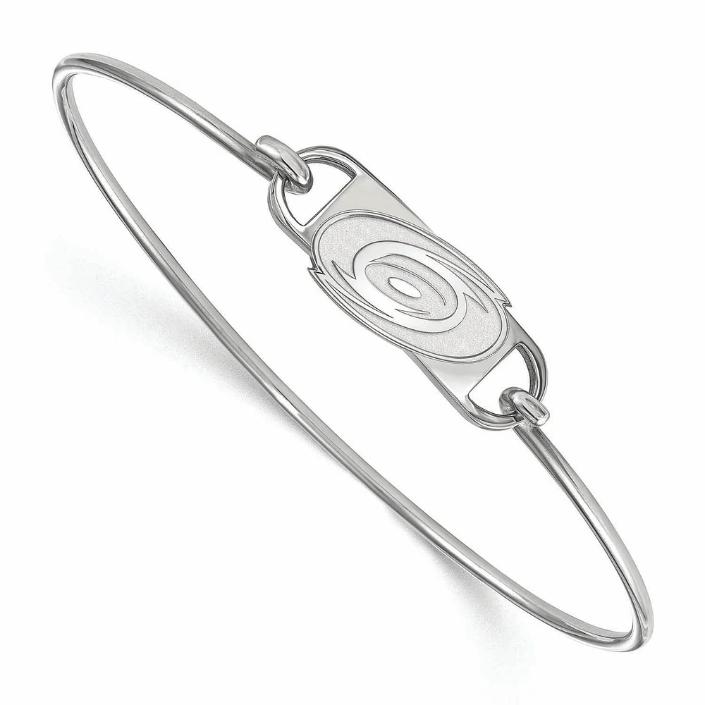 Women's Carolina Hurricanes Sterling Silver Small Wire Bangle Bracelet