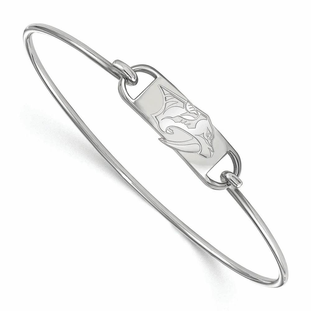 Women's Nashville Predators Sterling Silver Small Wire Bangle Bracelet