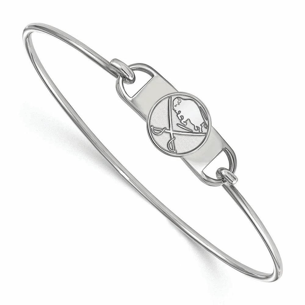 Women's Buffalo Sabres Sterling Silver Small Wire Bangle Bracelet