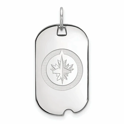Women's Winnipeg Jets Sterling Silver Small Dog Tag