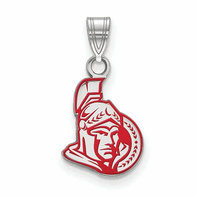 Women's Ottawa Senators Sterling Silver Small Enamel Pendant