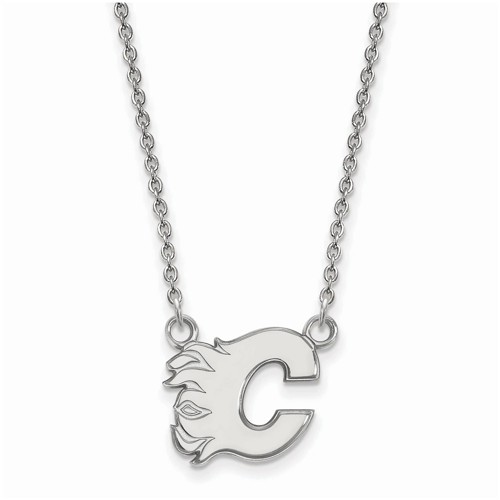Women's Calgary Flames Sterling Silver Small Pendant Necklace