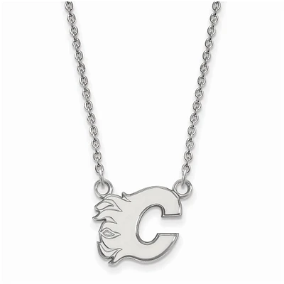 Women's Calgary Flames Sterling Silver Small Pendant Necklace