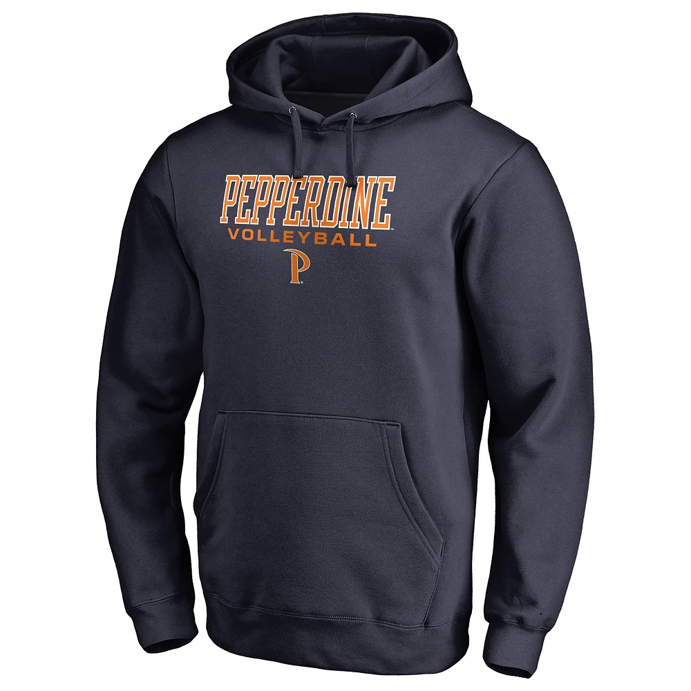 Men's Navy Pepperdine Waves Team Unity Volleyball Pullover Hoodie