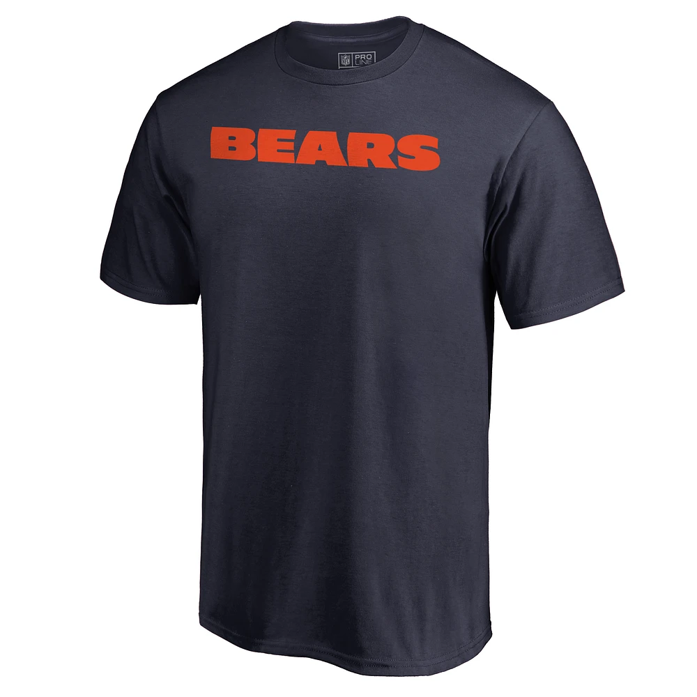 Men's Navy Chicago Bears Wordmark T-Shirt