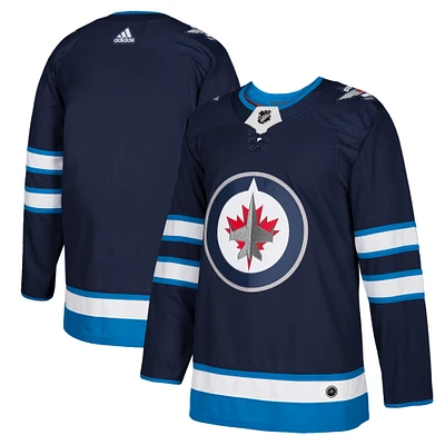 Men's adidas Navy Winnipeg Jets Home Authentic Blank Jersey