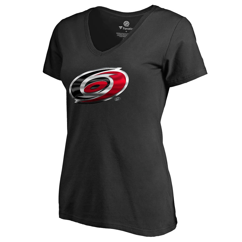 Women's Black Carolina Hurricanes Midnight Mascot V-Neck T-Shirt