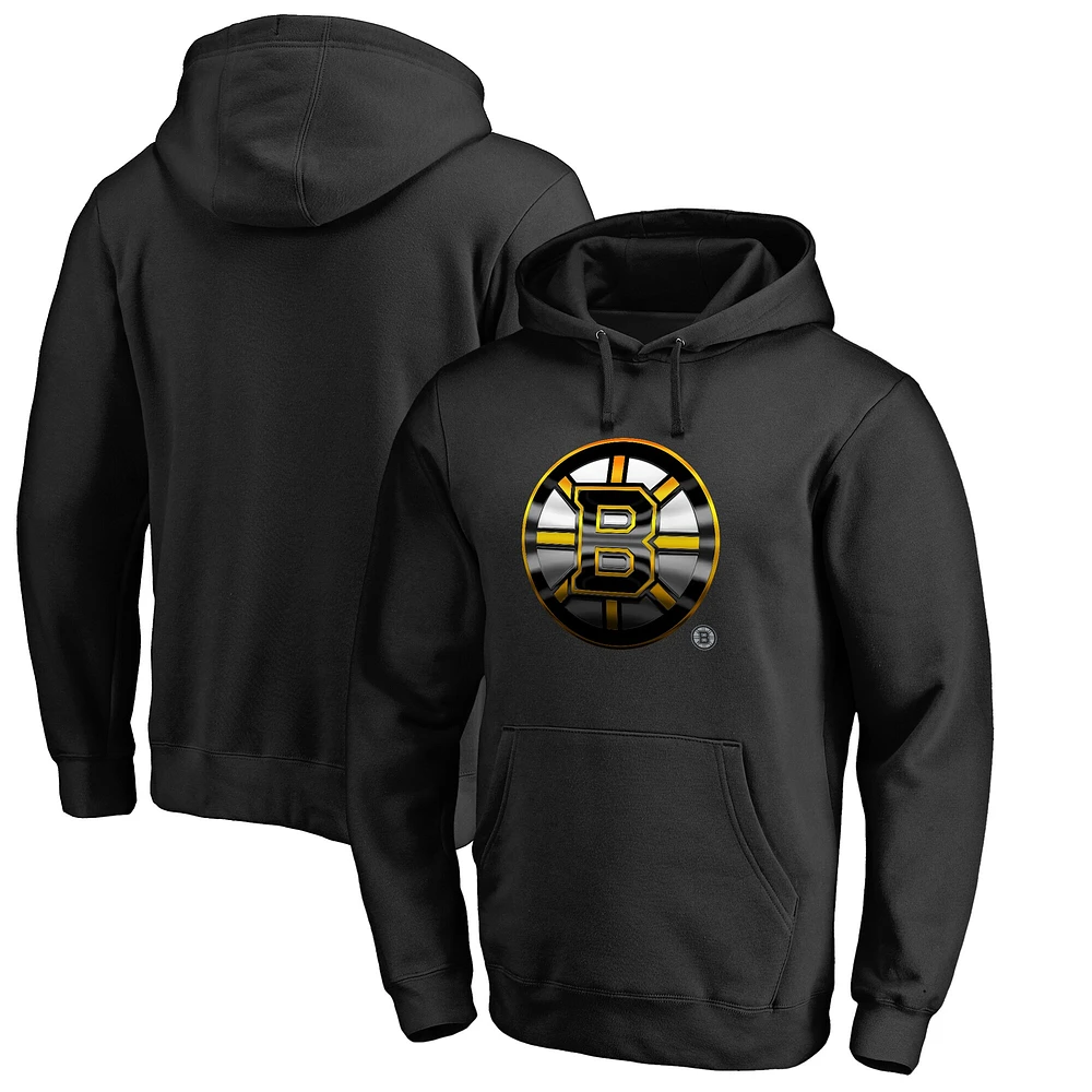 Men's Black Boston Bruins Midnight Mascot Pullover Hoodie