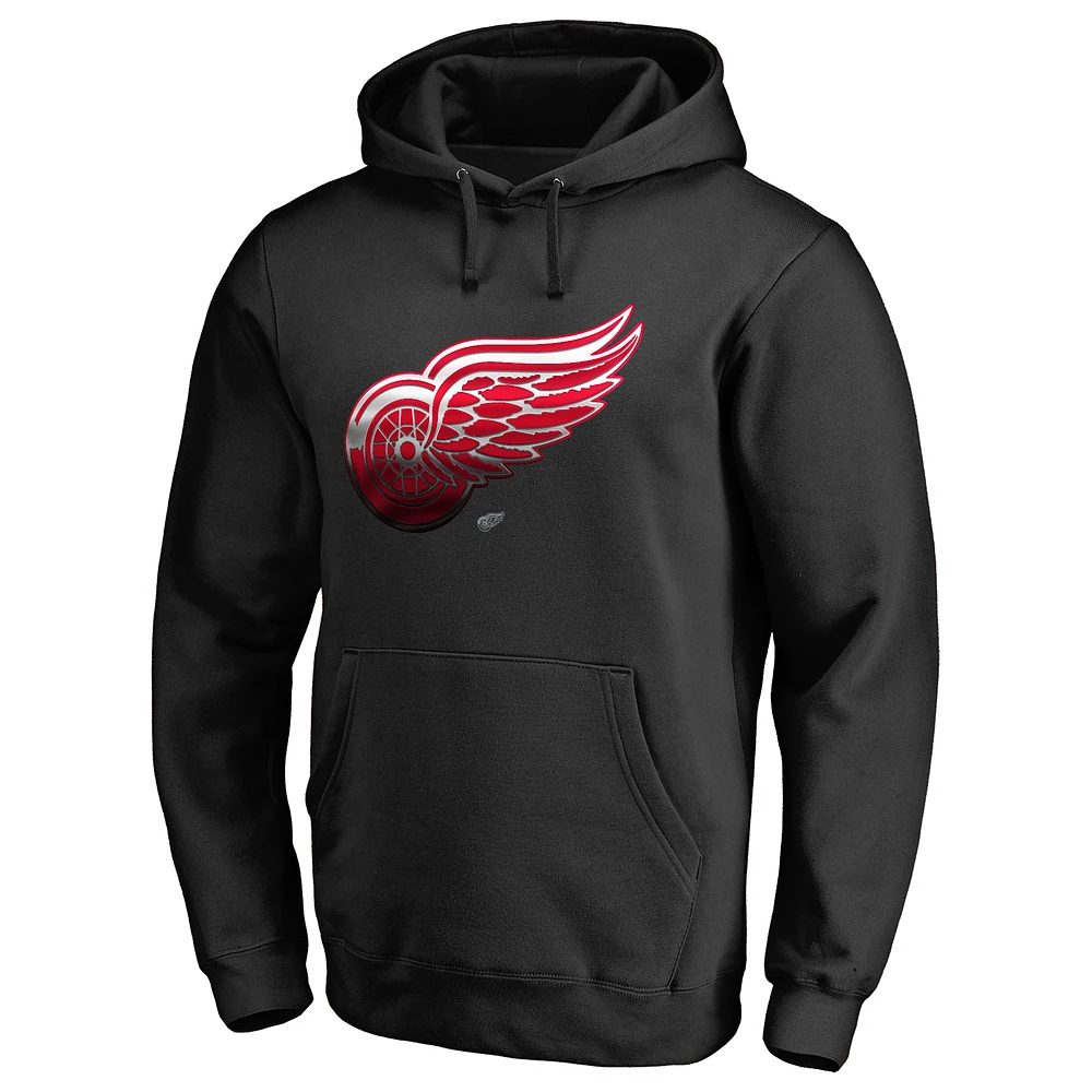 Men's Black Detroit Red Wings Midnight Mascot Pullover Hoodie