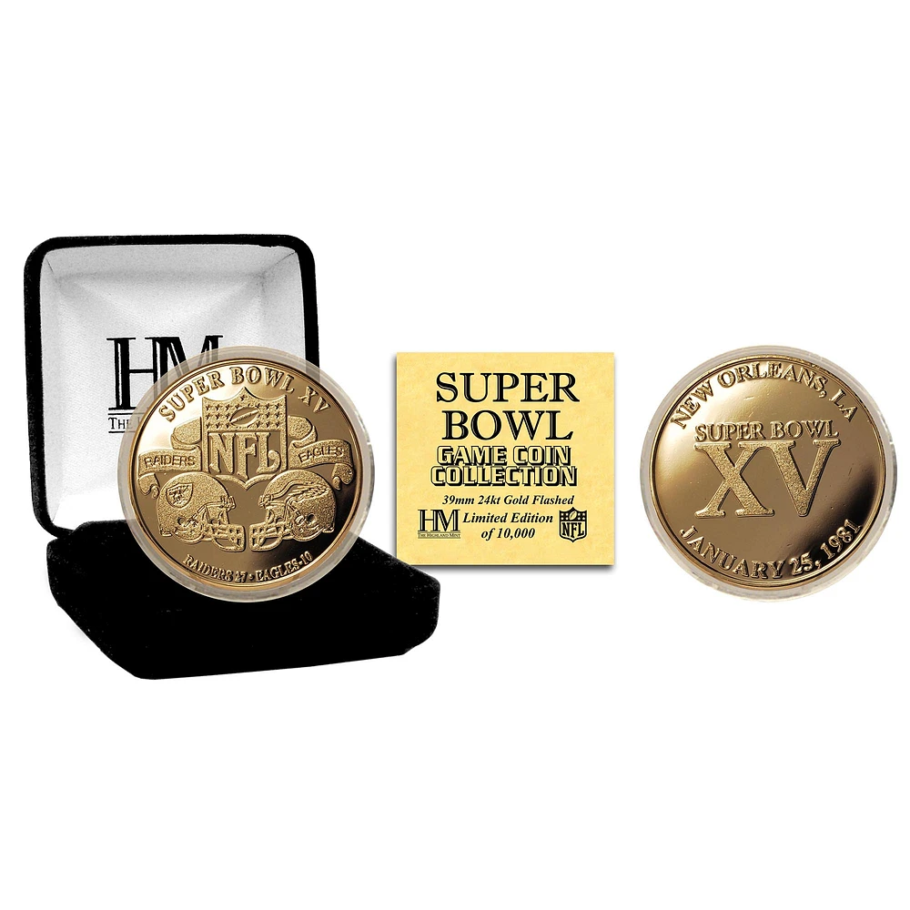 Highland Mint Las Vegas Raiders Super Bowl XV Flip Coin