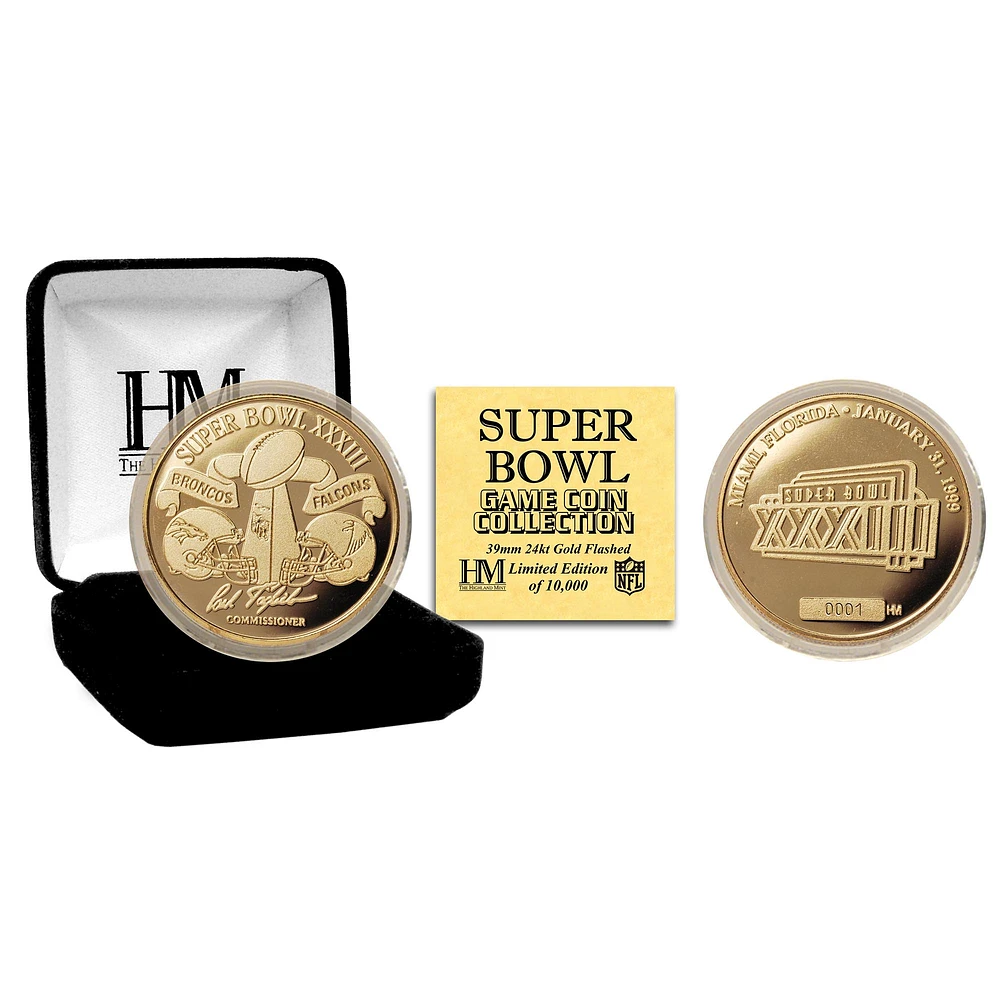 Highland Mint Denver Broncos Super Bowl XXXIII Flip Coin