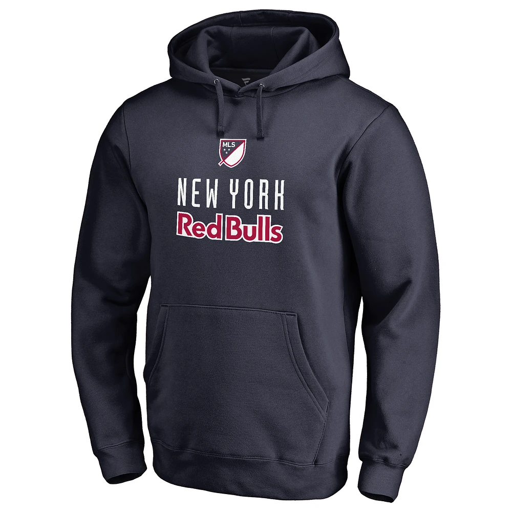 Men's Navy New York Red Bulls Shielded Pullover Hoodie