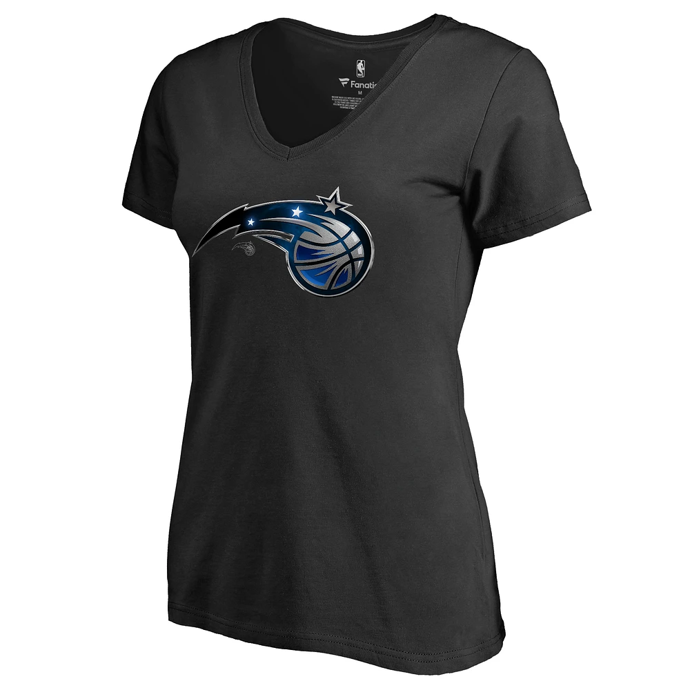 Women's Black Orlando Magic Midnight Mascot V-Neck T-Shirt