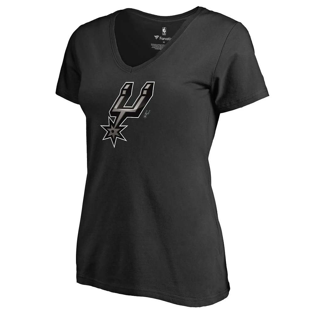 Women's Black San Antonio Spurs Midnight Mascot V-Neck T-Shirt