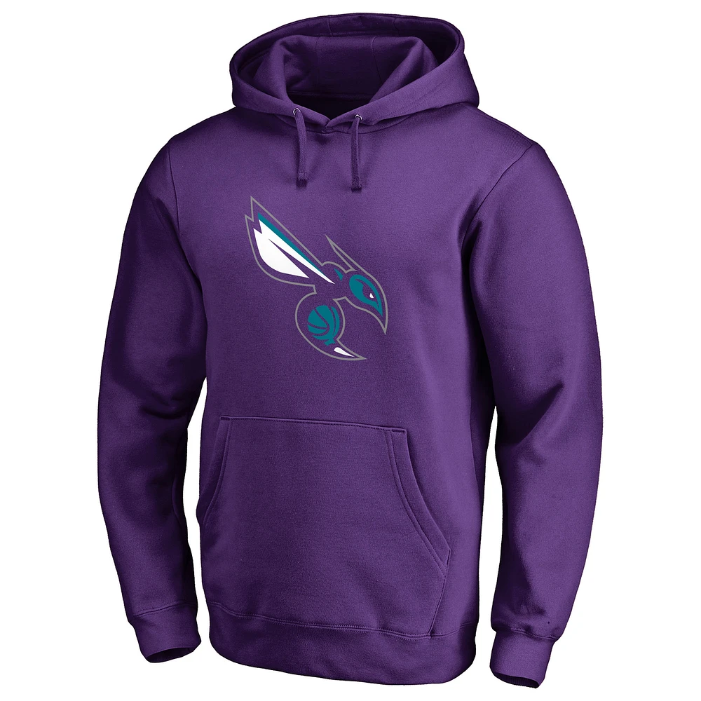 Men's Purple Charlotte Hornets Alternate Logo Pullover Hoodie
