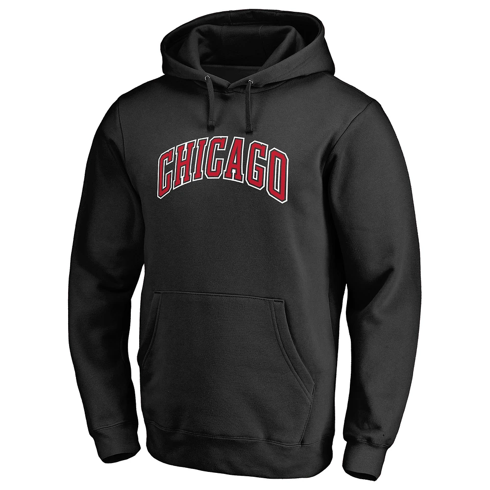 Men's Black Chicago Bulls Alternate Logo Pullover Hoodie