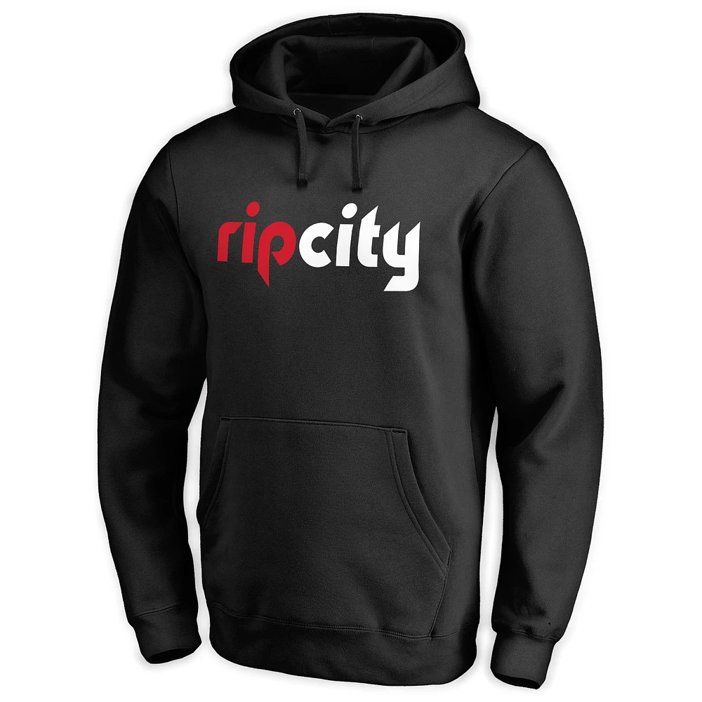 Men's Black Portland Trail Blazers Wordmark Pullover Hoodie